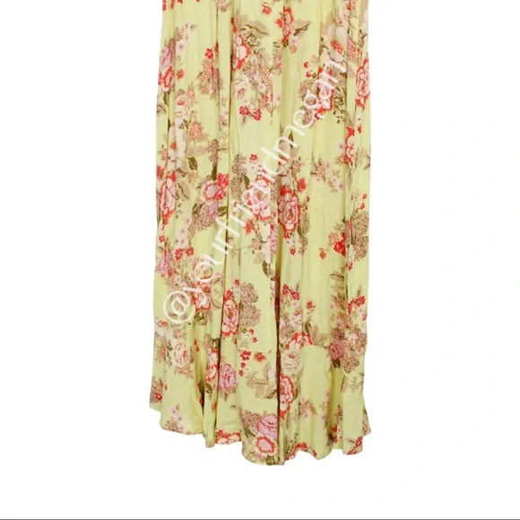 BOG Collective Chartreuse Ladies of the Canyon Midi Dress - Picture 7 of 12